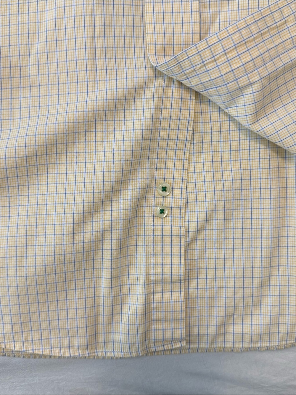 Vintage Tommy Hilfiger American Classics Dress Shirt Yellow/Blue Check - Picture 8 of 15
